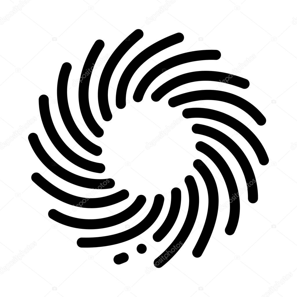 Tornado Wind Icon Vector. Outline Tornado Wind Sign. Isolated Contour Symbol Illustration