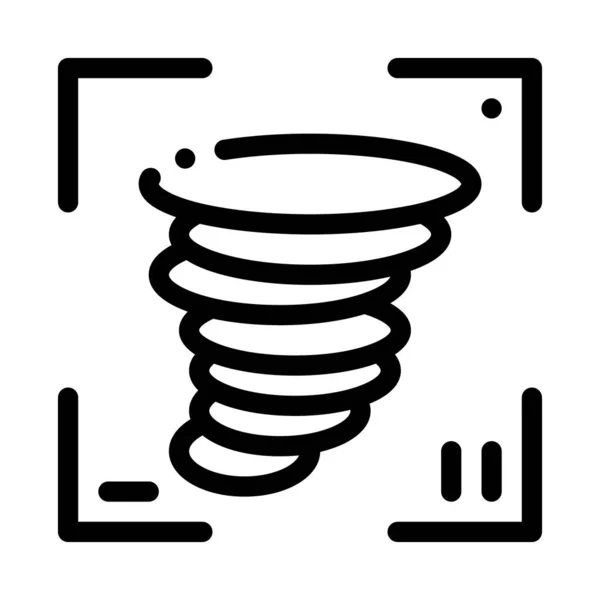 Video Tornado Icon Vector Outline Illustration — 스톡 벡터