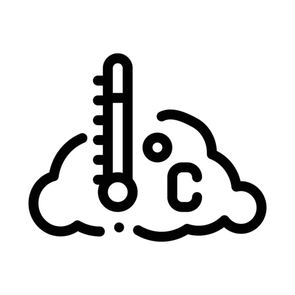 温度雲アイコンベクトル概要イラスト — ストックベクタ
