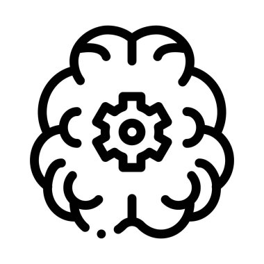İnsan Beyni Dişli Simgesi Vektör Özeti ResimleriName
