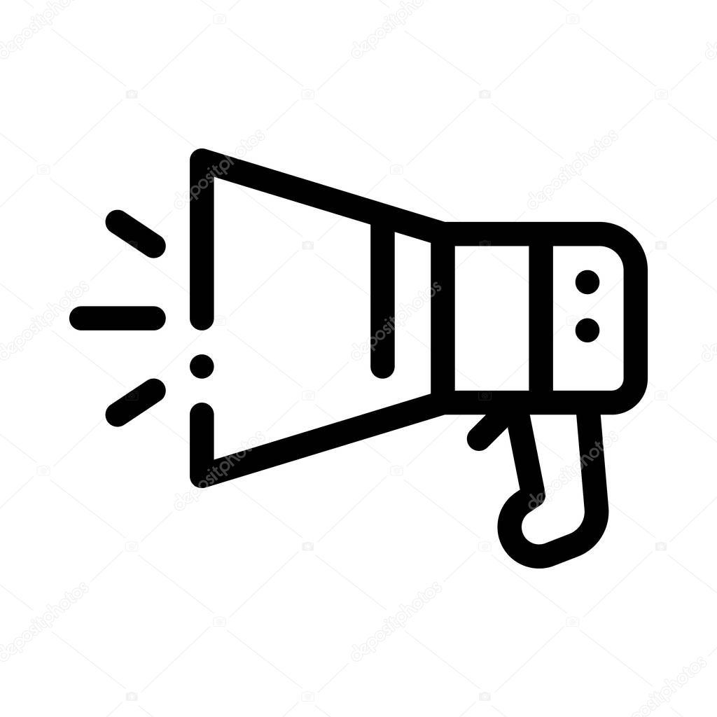 Loudspeaker Tool Icon Vector. Outline Loudspeaker Tool Sign. Isolated Contour Symbol Illustration