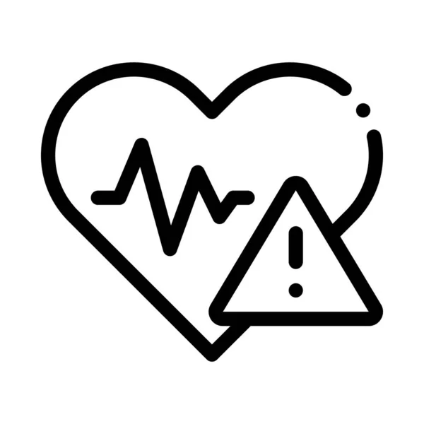 Ilustração do esboço do vetor do ícone da doença cardíaca — Vetor de Stock
