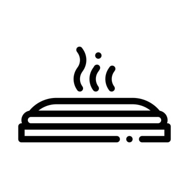 Sıcak Pizza Simgesi Vektör Özeti Çizimi