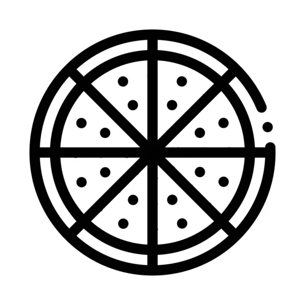 Wytnij ikonę Pizza wektor zarys ilustracji — Wektor stockowy