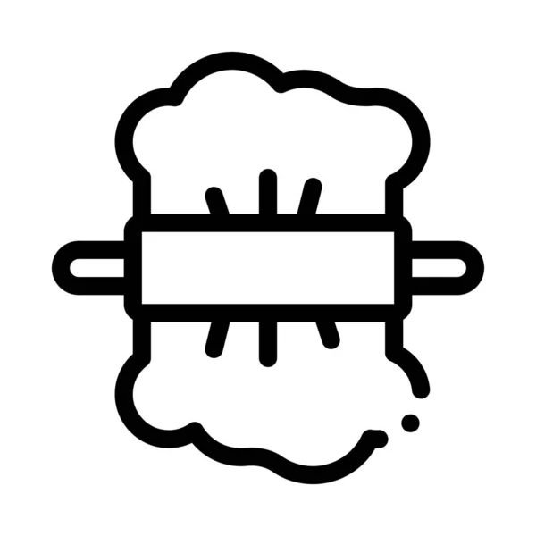 Illustration vectorielle de contour d'icône de pâte à rouler — Image vectorielle