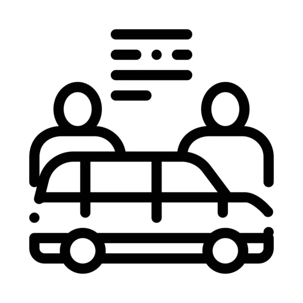 Distribuidor de coches Comprador Icono Vector Esquema Ilustración — Vector de stock