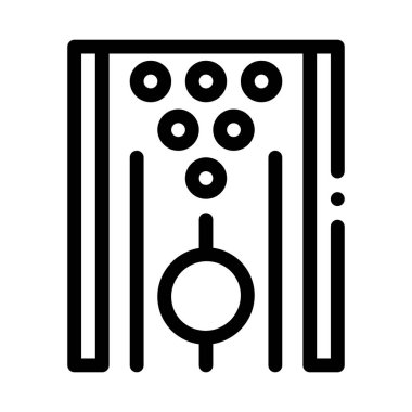 Bowling Oyunu Simge Vektör Özeti Çizimi