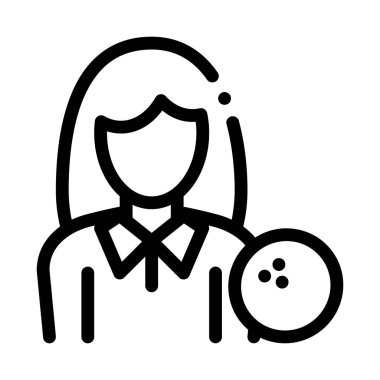 Kadın Oyuncu Simge Vektör Özeti Çizimi