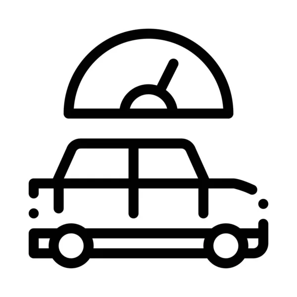 Ilustração do esboço do vetor do ícone do velocímetro do carro — Vetor de Stock