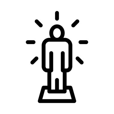 İnsan Parıltısı Simgesi Vektör Özeti Çizimi