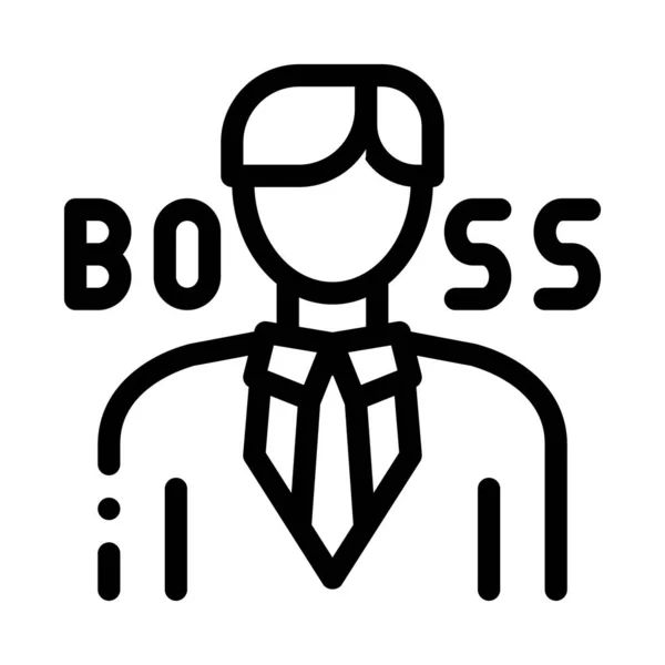 Boss Silhouette Icon Vector Outline Illustration — 스톡 벡터