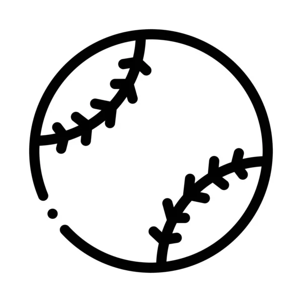 Baseball Ball Icon Vector Outline Illustration — 스톡 벡터