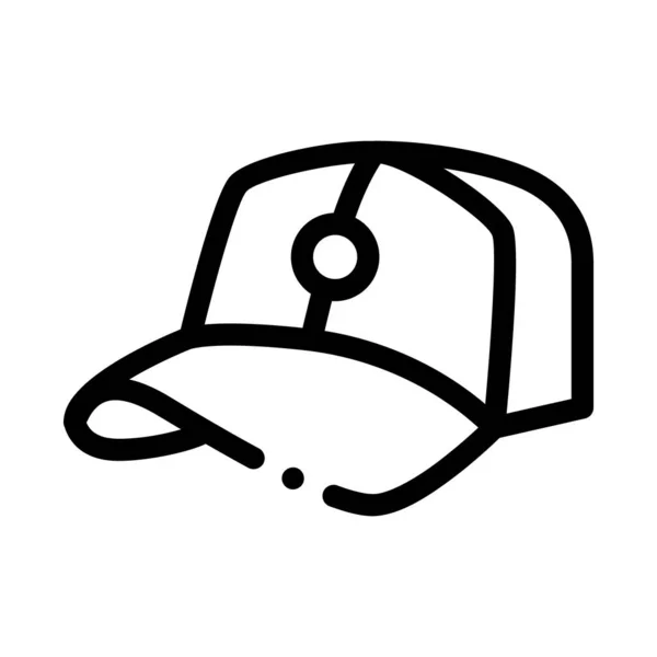 Baseball Cap Hat Icon Vector Outline Illustration — 스톡 벡터