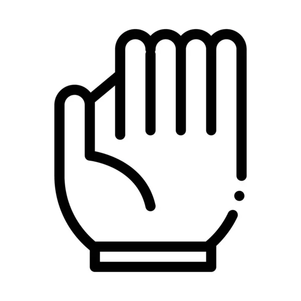 Illustration vectorielle de contour d'icône de gant de baseball — Image vectorielle