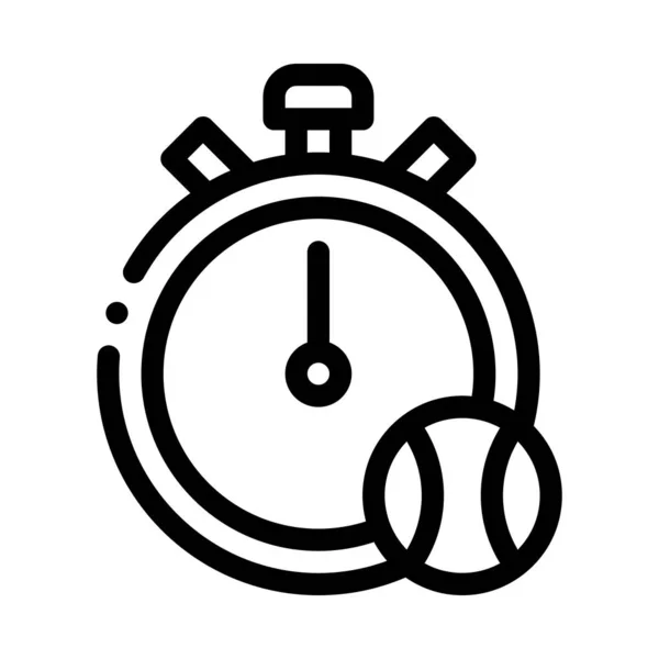 Stopwatch Ball Icono Vector Esquema Ilustración — Vector de stock