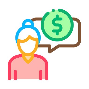 Kadın Doları İşareti Simgesi Vektör Özeti Çizimi