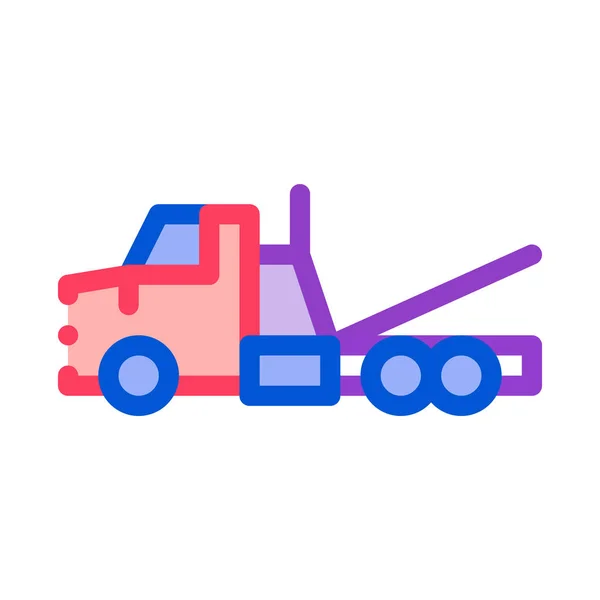 Tow Trick Service Icon Vector Outline Illustration — Stock Vector