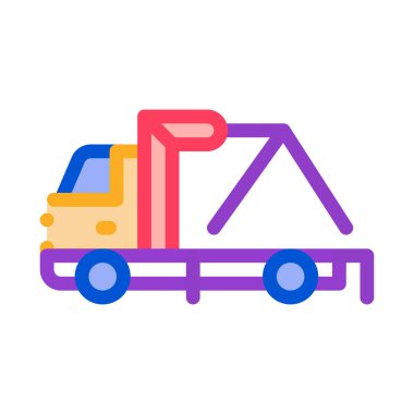 Tahliyeci Crane Simge Vektör Özeti Çizimi