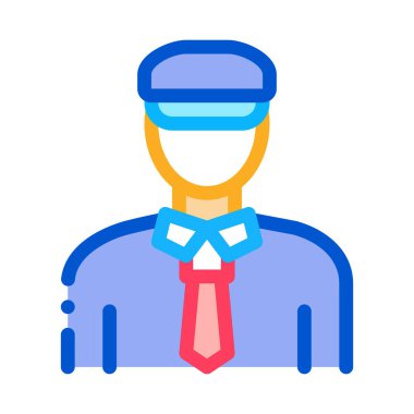 Özel Polis Adam Simgesi Vektör Özeti Çizimi