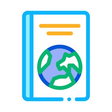 Seyahat Kitabı Simgesi Vektör Özeti Çizimi