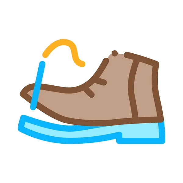 Rosca de zapato rasgado Icono Vector Esquema Ilustración — Vector de stock