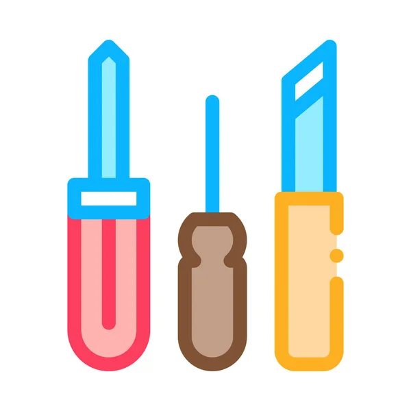 Shoe Repair Tools Icon Vector Outline Illustration — 스톡 벡터