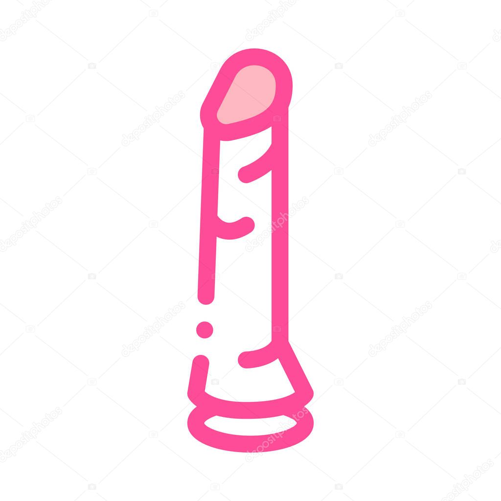 Dildo Sex Toy Icon Vector Outline Illustration