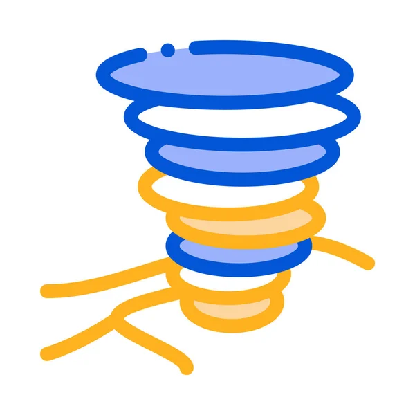 Tornado Feld Symbol Vektor Umriss Illustration — Stockvektor