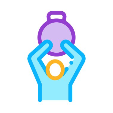 Man Hold Ağırlık Simgesi Vektör Özeti ResmiComment