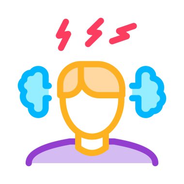 Man Ear Buhar Simgesi Vektör Özeti Çizimi