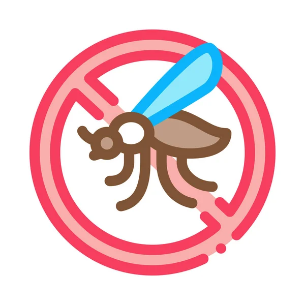 Crossed Mosquito Icon Vector Outline Illustration — Stock Vector