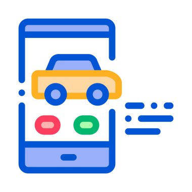 Araba Telefonu Ekran Simgesi Vektör Özeti ResmiComment