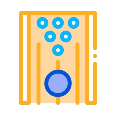 Bowling Oyunu Simge Vektör Özeti Çizimi