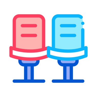 Oyuncu Sandalyesi Simge Vektörü Çizim Çizimi