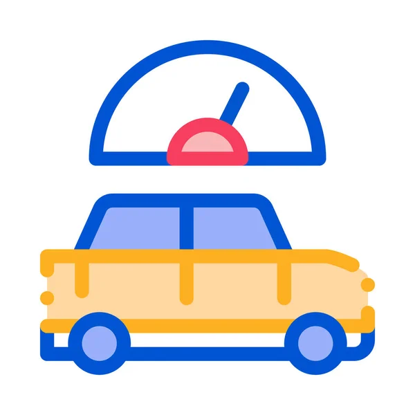 Car Speedometer Icon Vector Outline Illustration — 스톡 벡터