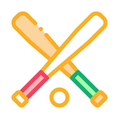 Crossed Bits Ball Simgesi Vektör Özeti Çizimi