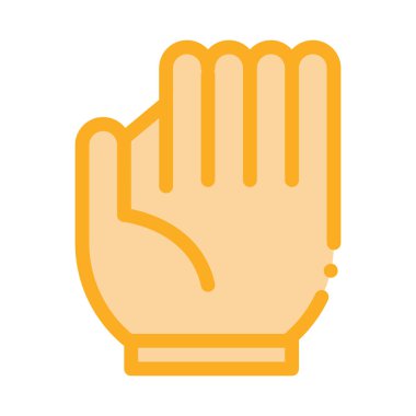 Beyzbol Eldiveni Simgesi Vektör Özet Çizimi