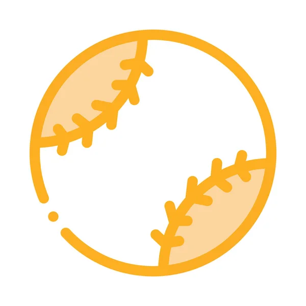 Icono de bola de béisbol Ilustración de esquema vectorial — Archivo Imágenes Vectoriales