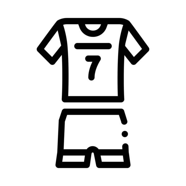 Volleyball Uniform Icon Vector Outline Illustration — 스톡 벡터