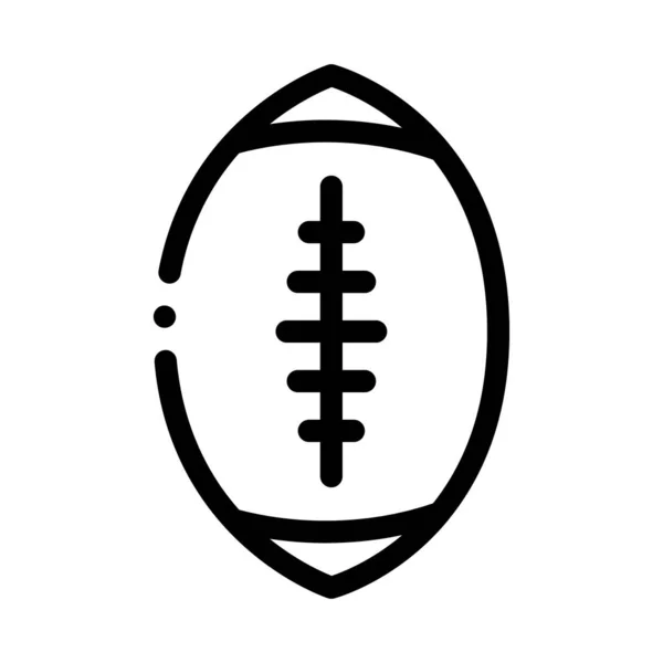 Rugby Ball Icon Vector Outline Illustration — Stock Vector