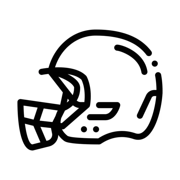 Illustrazione del profilo vettoriale dell'icona protettiva del casco — Vettoriale Stock