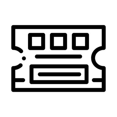 piyango bileti ikonu vektör özeti çizimi