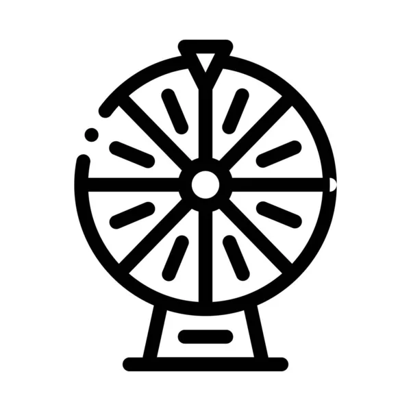 Wheel of Fortune Icon Vector Outline Illustration — 스톡 벡터