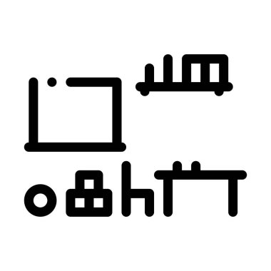 Çocuk Odası Simge Vektör Özeti Çizimi