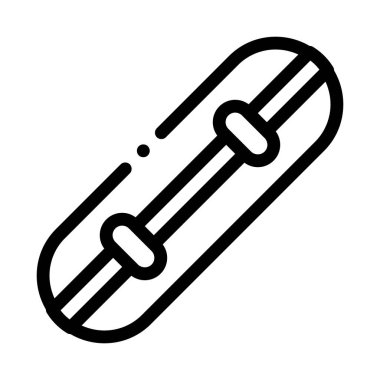 Kaykay Simgesi Vektör Özeti Çizimi