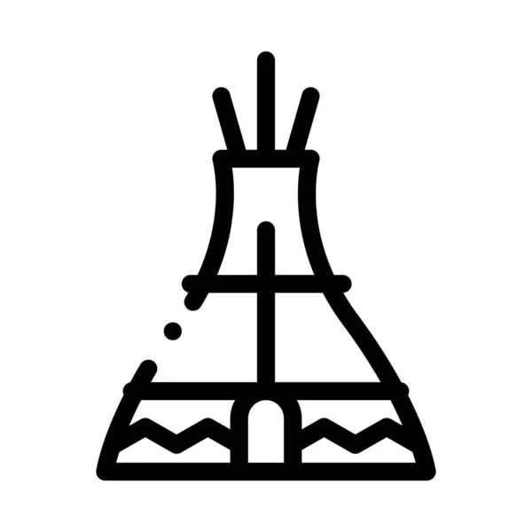 Wigwam icon vektor skizze illustration — Stockvektor