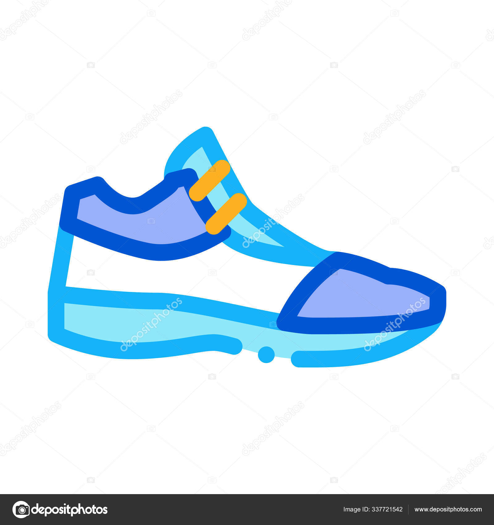 Zapatillas de deporte de voleibol Icono Vector Esquema Ilustración