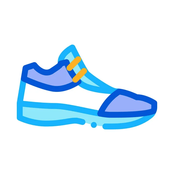 Volleyboll Skor Sneakers Ikon vektor skiss Illustration — Stock vektor