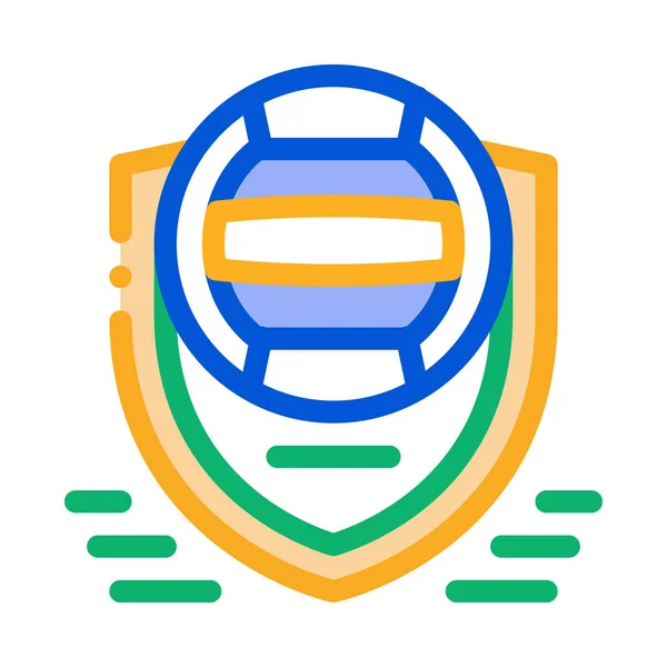 Icono del emblema del equipo de voleibol Vector Esquema Ilustración — Vector de stock