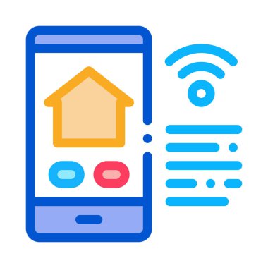 Telefon ve İnternet Simgesi Vektör Özeti Çizimi